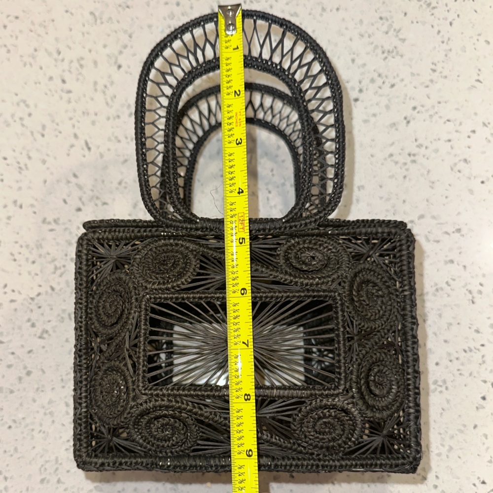 Apaya Cofre Black Woven Mini Tote Bag 🖤 - Picture 10 of 11